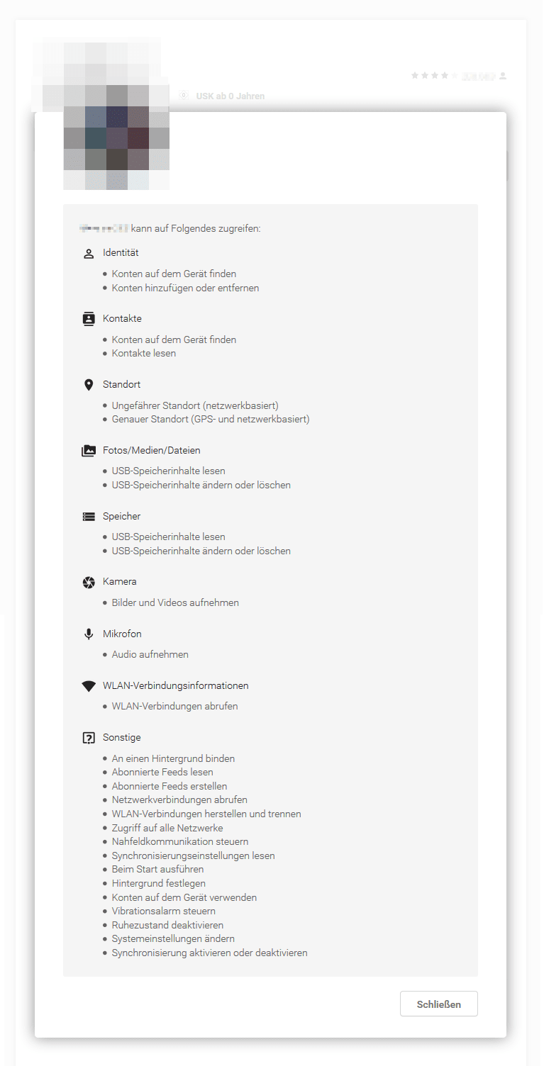 bearbeiteter Screenshot: Google Play Store.