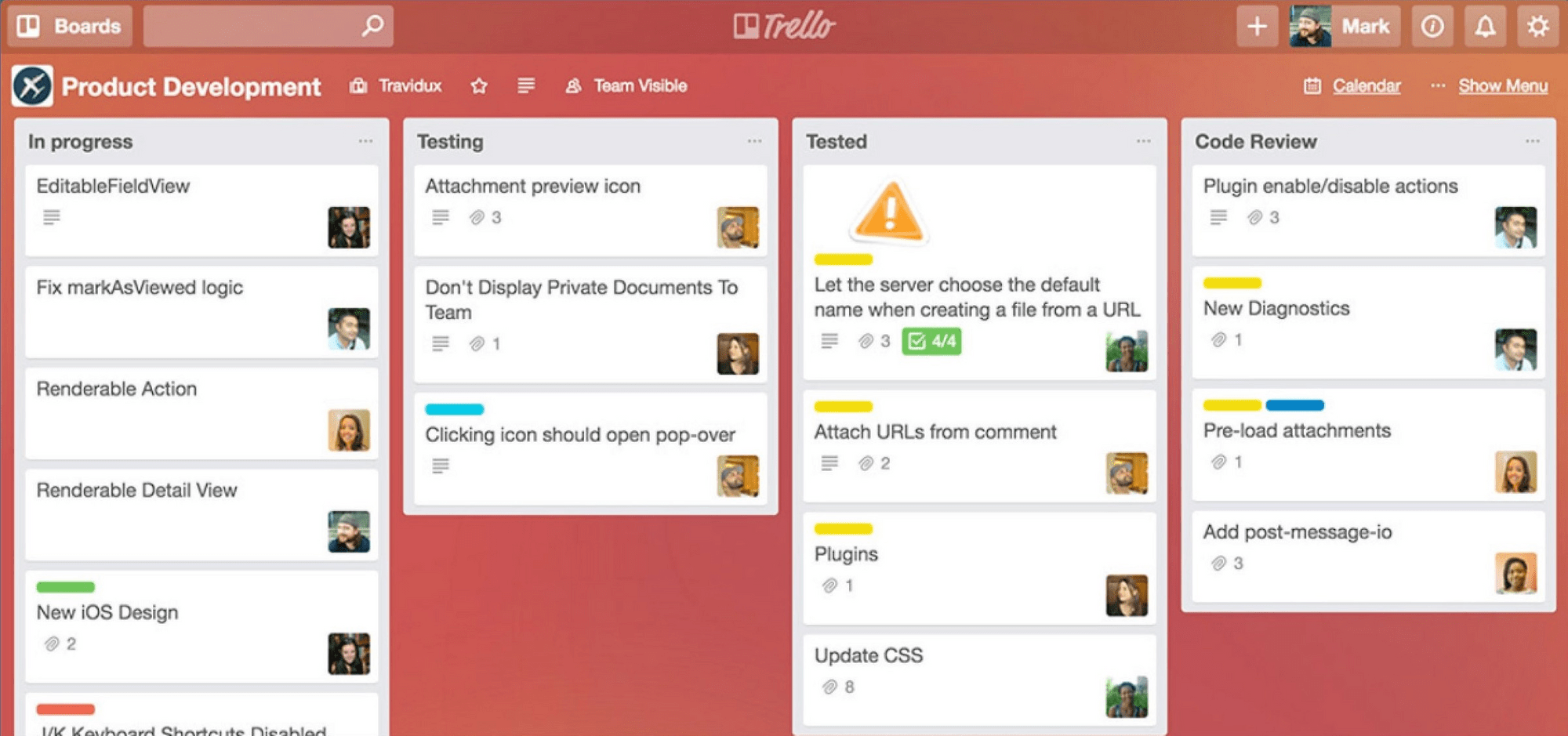 Screenshot: Trello