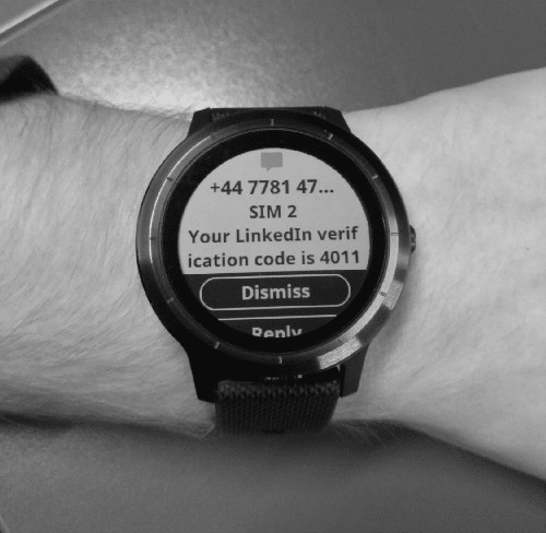 Garmin Smartwatch Benachrichtigung