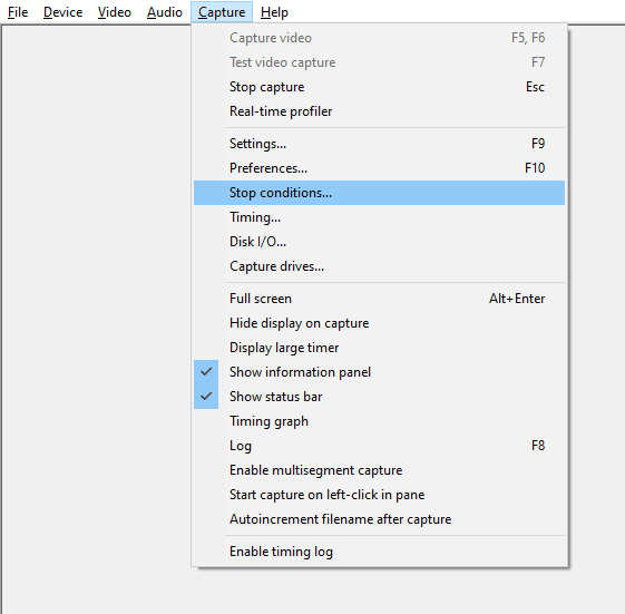 Abbruch-Kriterium festlegen (Screenshot: VirtualDub)